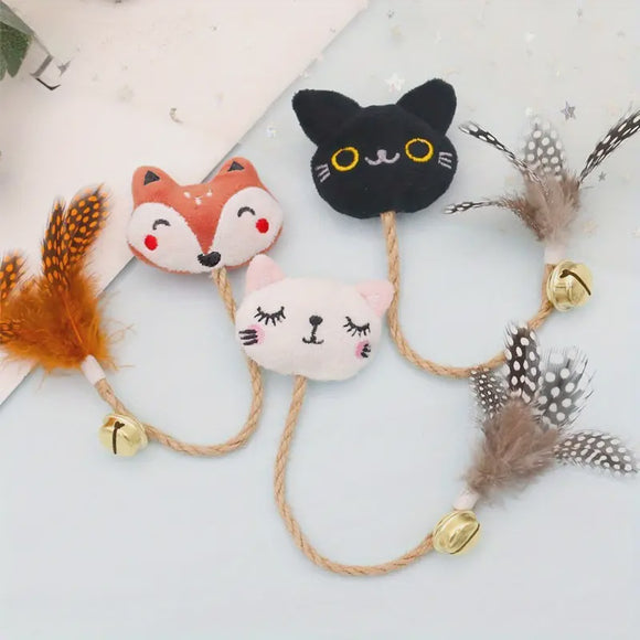 Cute Plush Hemp Rope Teether Cat Toy