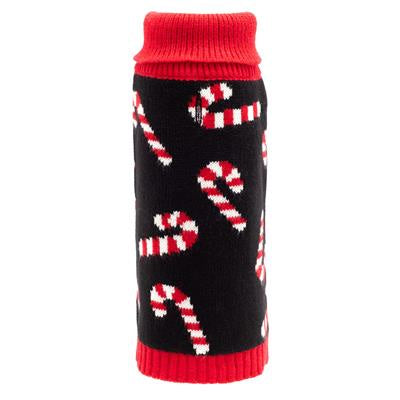 The Worthy Dog Candy Cane Sweater