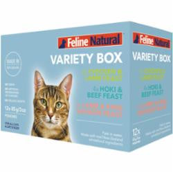 Feline Natural Cat GF 3oz Variety Pack Pouch 12pk