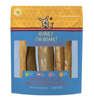 Honey Buffalo Collagen Rolls 6in