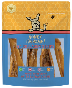 Honey Buffalo Collagen Strips 6in 5pk