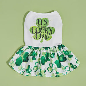 St Pats Sleeveless Print Dress