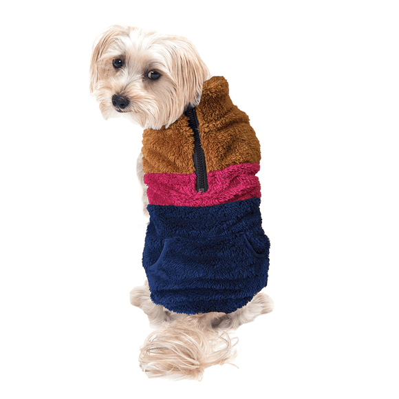 Fashion Pet Colorblock Vest Carmel Blue Pink