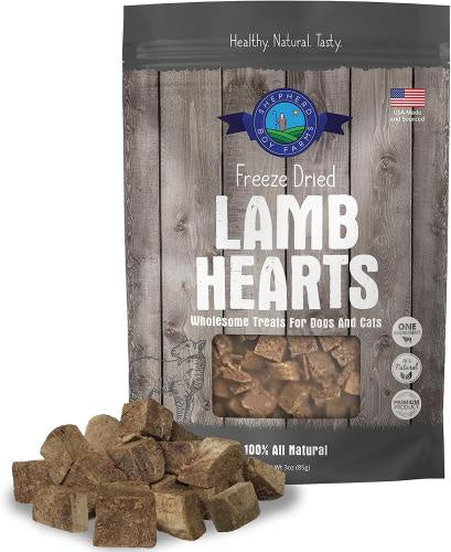 Shepherd Boy Freeze Dried Lamb Hearts 3oz