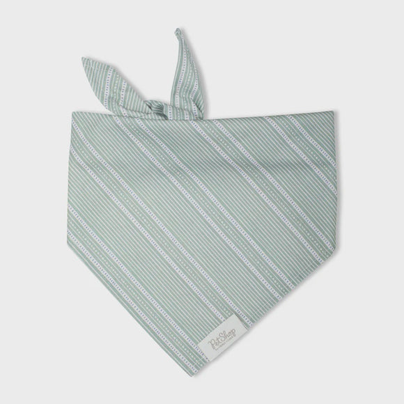 Petshop Block Stripe Dusty Sage Bandana