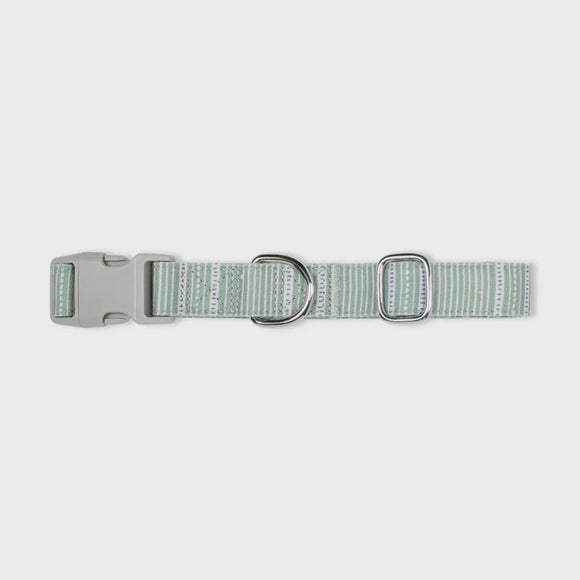 Petshop Block Stripe Dusty Sage Collar