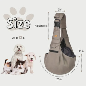 Cuby Adjustable Comfy Cotton Pet Sling with Pocket