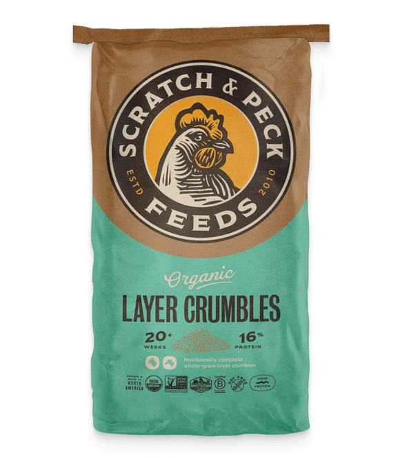 Scratch & Peck Organic Chicken Duck Layer Crumbles 35lb