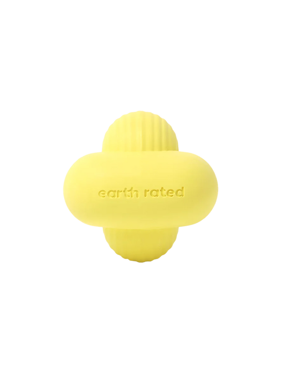 Earth Rated Natural Rubber Dog Fetch Toy Yellow