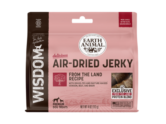 Earth Animal Wisdom Air Dried Jerky Land 4oz