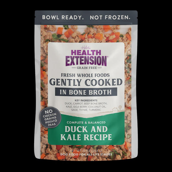 Health Extension Dog Pouch Gently Cooked Duck & Kale 9oz