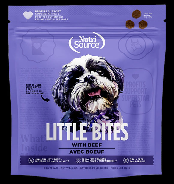 NutriSource Dog GF Little Bites Beef 6oz