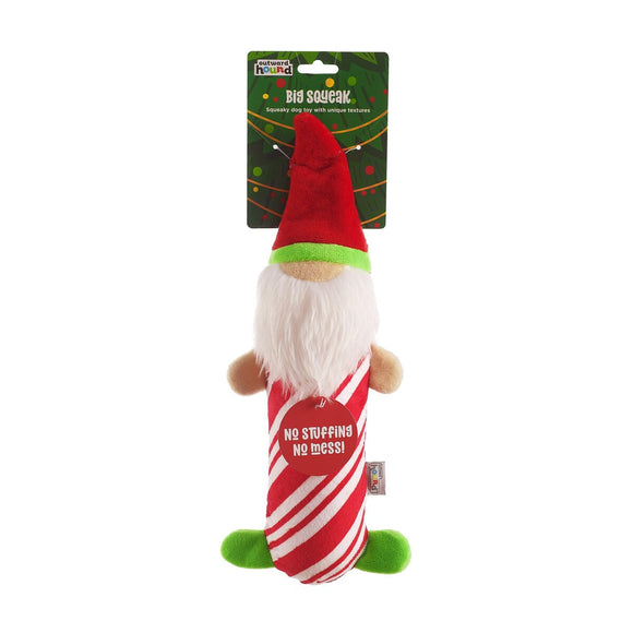 Outward Hound Big Squeak Gnome Dog Toy Red