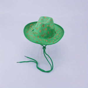 St Patricks Day Green Clover Cowboy Hat