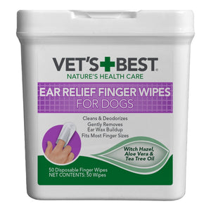 Vets Best Ear Finger Wipes 50ct