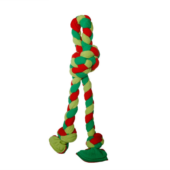 Tall Tails Braided Fleece Tug Christmas Large