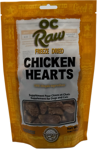 OC Raw Dog Freeze Dried Chicken Hearts 4oz