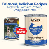 Dave's K9 Premium 95% Chicken & Chicken Liver 12.5oz