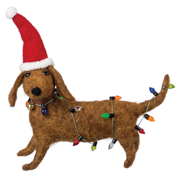 PBK Critter- Dachshund & Lights Ornament