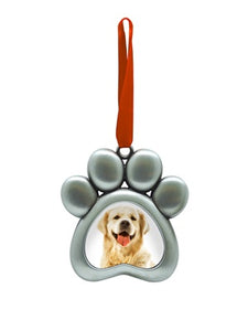 Pearhead Pawprints Metal Ornament