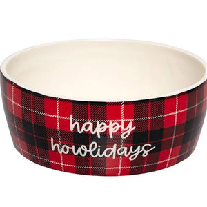 Pearhead Happy Howlidays Dog Bowl Large*