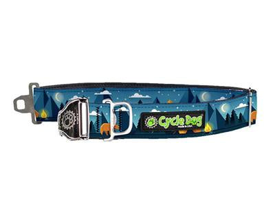 Cycle Dog Metal Latch Blue Camping Collar