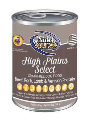 NutriSource K9 GF High Plains Select 13oz