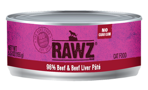 Rawz Cat Cans 96% Beef & Beef Liver Pate