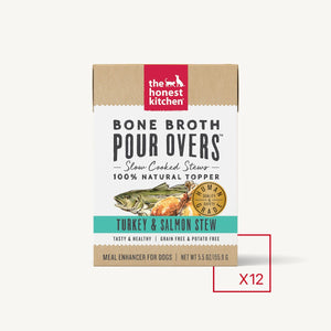 Honest Kitchen Pour Over Bone Broth Turkey Salmon 5.5oz