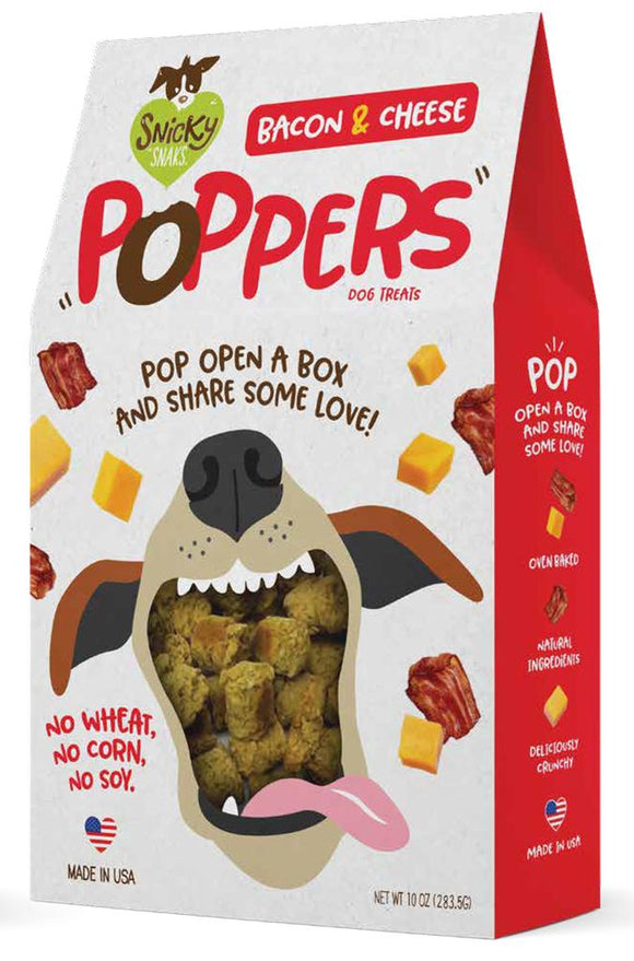 Snicky Snacks Dog Poppers Bacon Cheese*