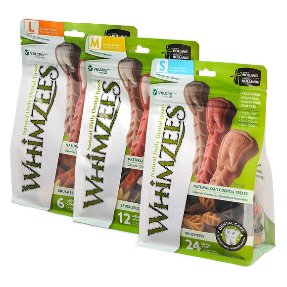 Whimzees Brushzees Dental Treats 12.7z