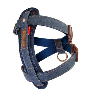 EzyDog Chest Plate Harness Denim