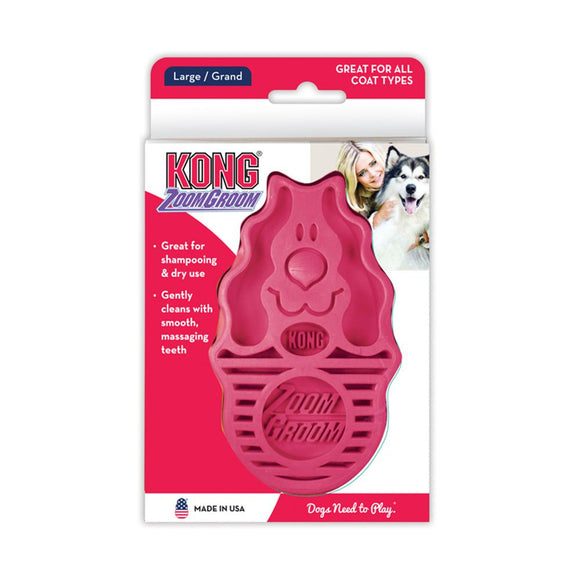 Kong Zoom Groom Rasberry