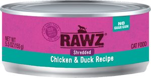 Rawz Cat Cans Shredded Chicken & Duck 5.5oz