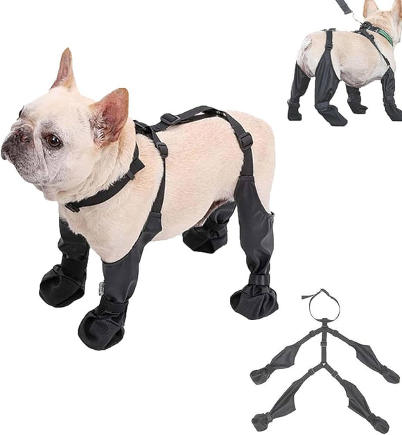 Canada Pooch Suspender Boots Black Short