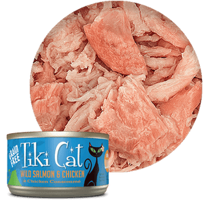 Tiki Cat Luau Wild Salmon Chicken In Chicken Consomme 2.8z*