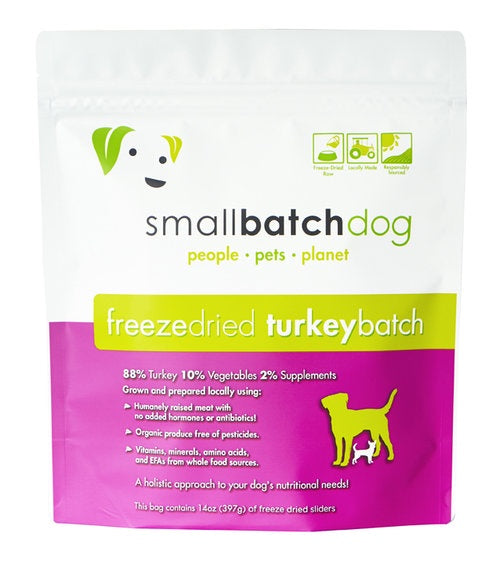 Small Batch K9 Freeze Dried Turkey Sliders 14oz