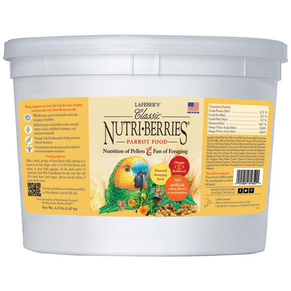 Lafeber Classic Nutri-Berries Parrot Food 3.25lb