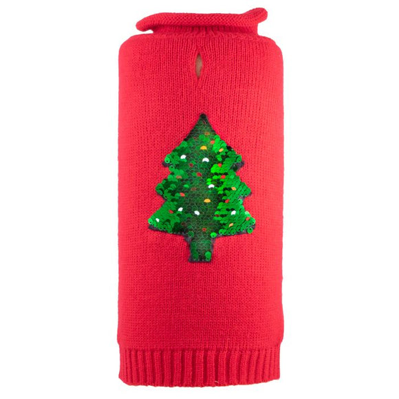 The Worthy Dog Reversible Sequins Tree Sweater