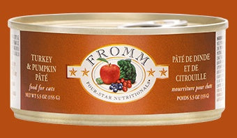 Fromm 4 Star Cat Cans Turkey Pumpkin Pate 5.5oz