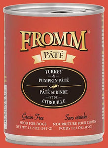 Fromm Pate K9 Cans Turkey Pumpkin 12.2oz