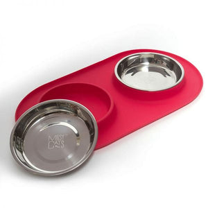 Messy Cats Silicone Bowl Red