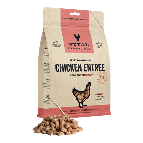 Vital Essentials Dog Freeze Dried Chicken Mini Nibs 14oz