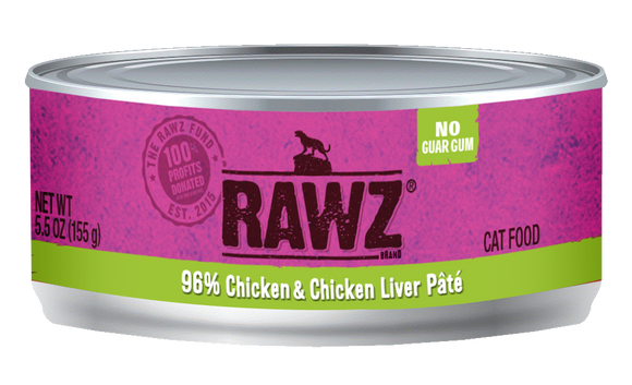 Rawz Cat Cans 96% Chicken & Liver