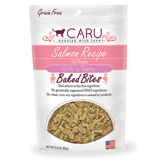 Caru Cat Soft N Tasty Natural Salmon Bites 3oz