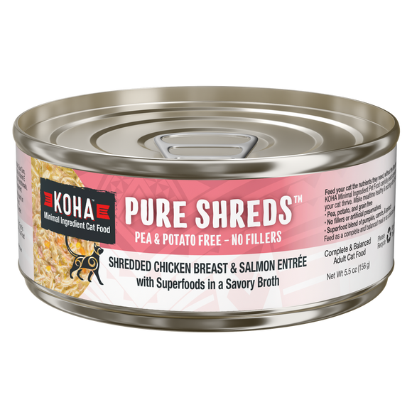 KOHA Cat Pure Shredded Chicken & Salmon 2.8oz