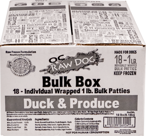 OC Raw Dog Duck Produce Patties