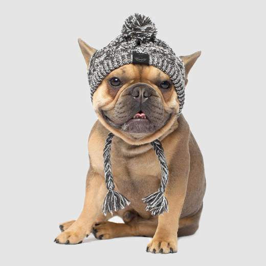 Canado Pooch Dog Polar Pom Pom Hat Grey