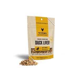 Vital Essentials Cat Freeze Dried Treat Duck Liver .9oz