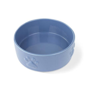 Fringe Sculpt Paw Navy Bowl Med